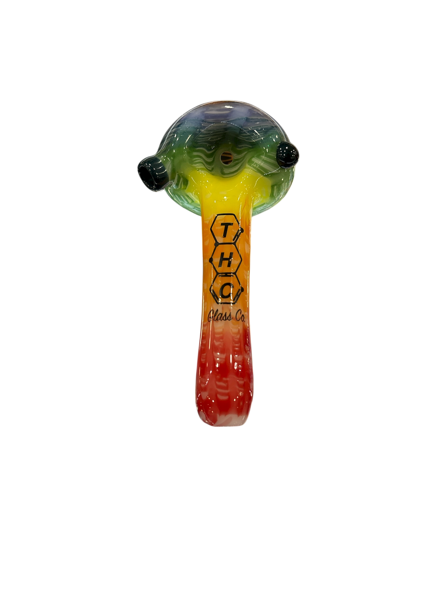 THC GLASS CO. SPOONS / Rainbow Wrap And Rake W Line Work Cap